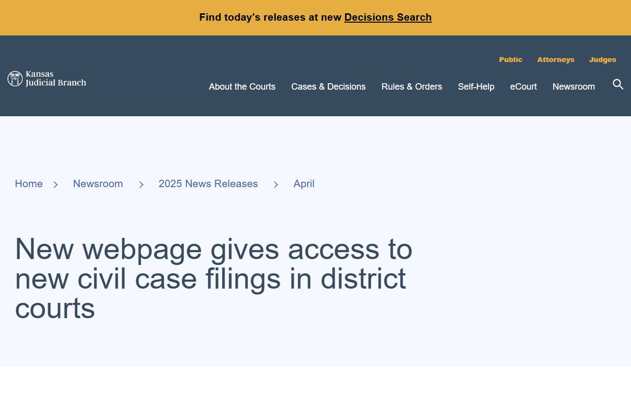 Woodson County court records Kansas civil filing access source