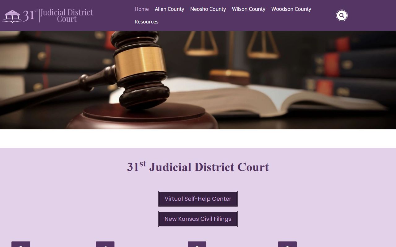 Woodson County court records through the 31st Judicial District home page