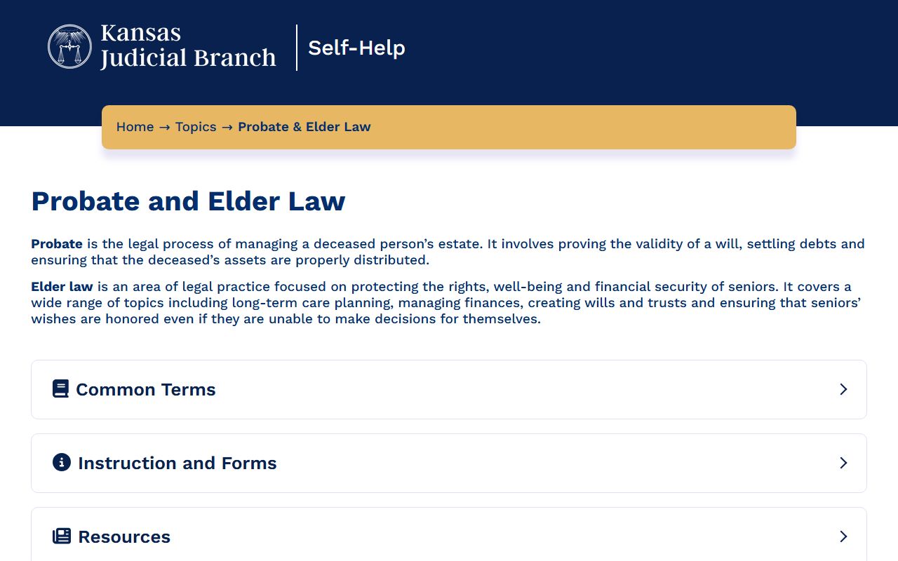 Woodson County probate records Kansas probate and elder law resource