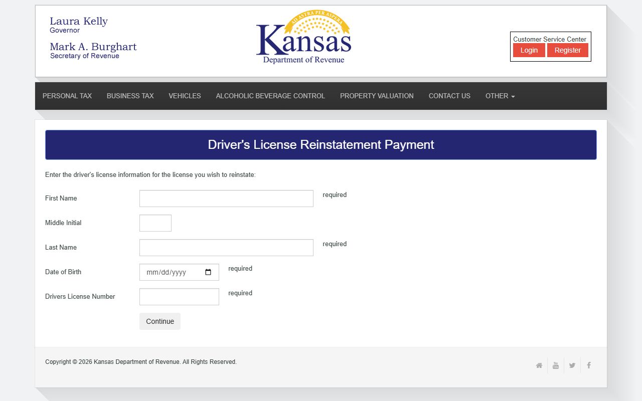 Woodson County traffic court records and KDOR reinstatement payment fields